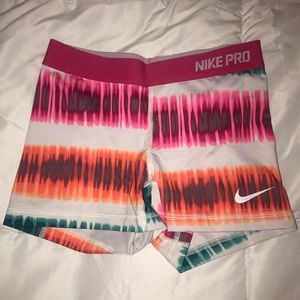 Mulitcolor Nike Pro Shorts